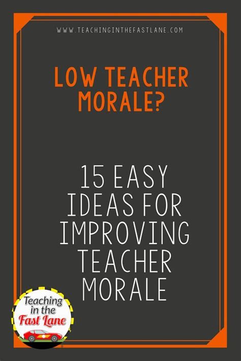 15 Ideas For Improving Teacher Morale Teacher Morale School