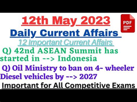 Th May Current Affairs May Current Affairs May Daily