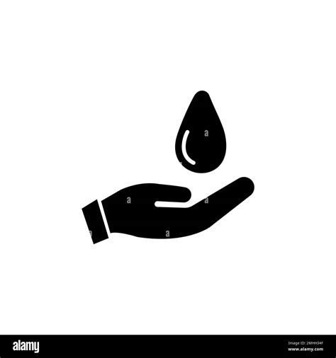 Moisturizing Hands Black Icon Vector Sign On Isolated Background