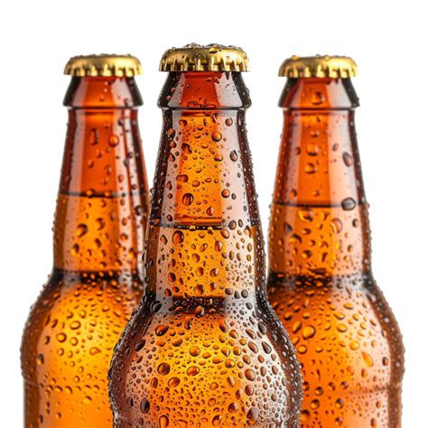 Three Cold Beer Bottles With Condensation 47831982 Png