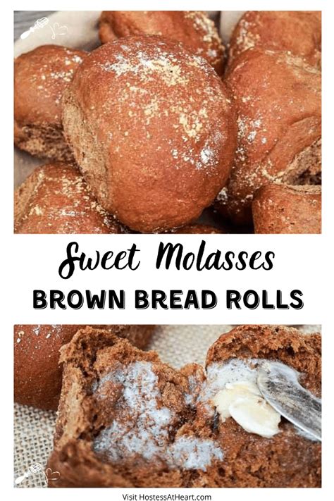 Molasses Brown Bread Rolls Are Soft And Tender Molasses And A Bit Of