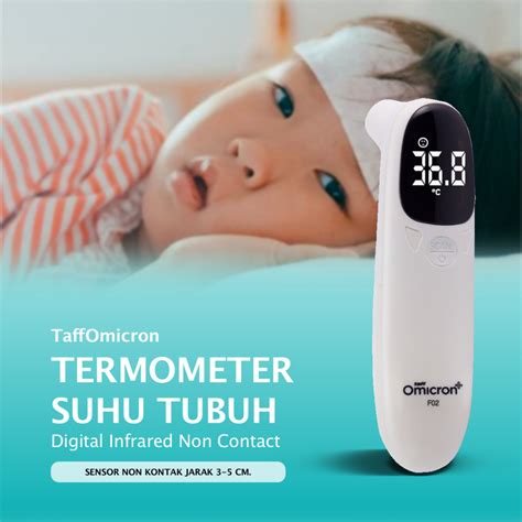 Jual TaffOmicron Termometer Suhu Tubuh Thermogun Digital Non Contact