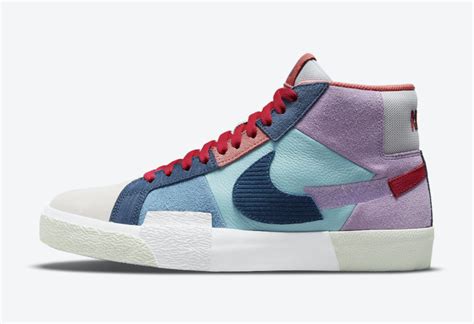 Nike SB Blazer Mid Mosaic Pack DA8854-500 DA8854-001 Release Date - SBD