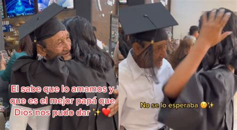 Padre Rompe En Llanto Al Ver Que Su Hija Se Grad A De La Universidad