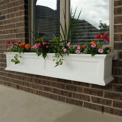 Mayne Fairfield 11 In X 60 In Plastic Window Box 5824w The Home Depot