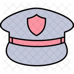 Army cap Icon - Download in Colored Outline Style