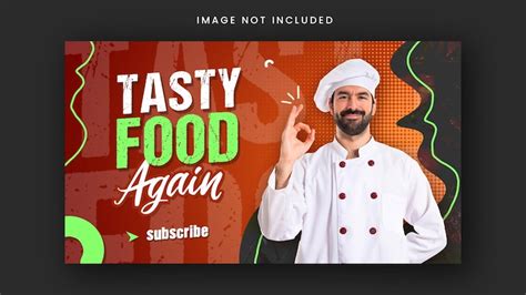 Premium Psd Cooking Food Youtube Video Thumbnail Design Template