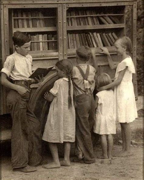 Historic Pictures000 on Instagram: “Barefoot kids at a mobile book cart in the Appalachian ...