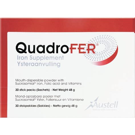 Quadrofer Iron Supplement 30 Stick Packs Sachets Shop Today Get It