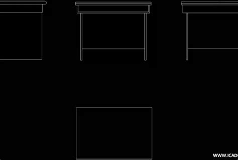 Student Desk Cad Block Collection Icadblock