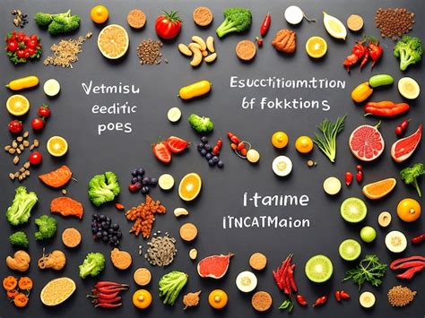 Vector Grupo Educativo De Alimentos Que Contienen Vitaminas Aisladas