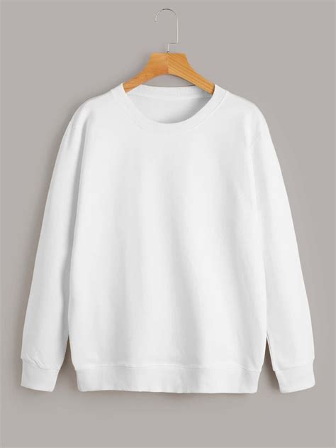 Solid Drop Shoulder Sweatshirt Dropped Shoulder Sweatshirt Plain