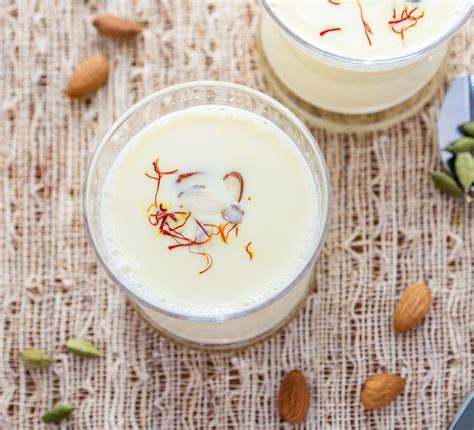 Badam Milk Almond Saffron Milk Cook With Manali