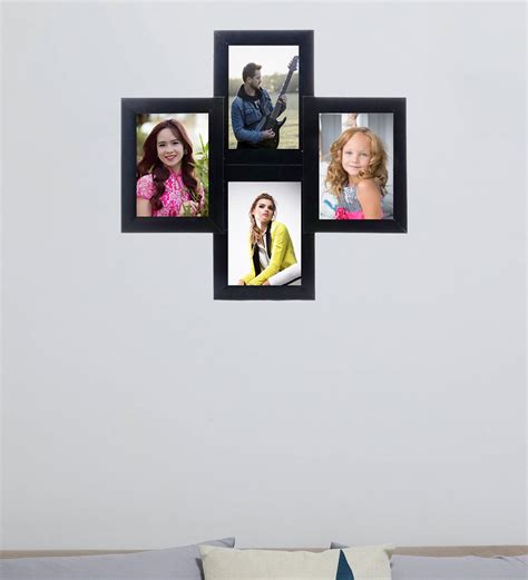 Buy Black Synthetic Wood Wall Hanging Collage Photo Frame By Wens