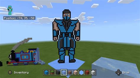 For The Mortal Kombat Fans I Build A Nice Sub Zero Pixel Art R Minecraft