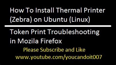 How To Install Zebra Printer Thermal Printer Ubuntu