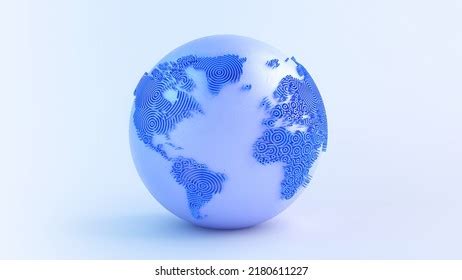 Planet Earth Continents Consisting 3d Elements Stock Illustration ...