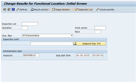 Qe Sap Tcode Change Results For Funct Location Transaction Code