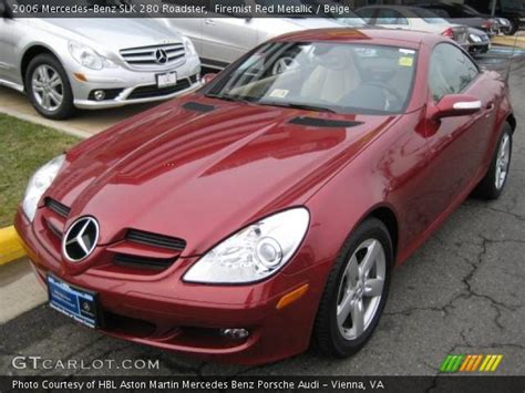 Firemist Red Metallic Mercedes Benz Slk Roadster Beige