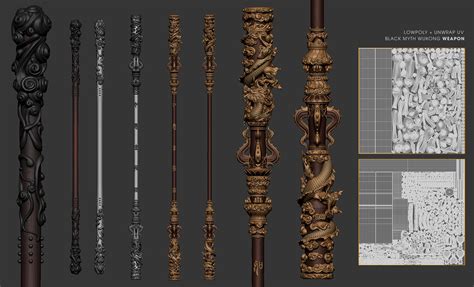 Black Myth Wukong Weapon Dsculpt Studio 3d Art Oursourcing