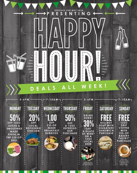 Announcing! Happy Hour! Deals All Week! – Wheatsfield Co-op Grocery ...