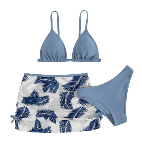 Bullpiano Girls Piece Set Floral Spaghetti Strap Triangle Bikini