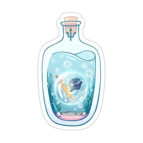 Seaweed Brain And Wise Girl In A Bottle Sticker For Sale By