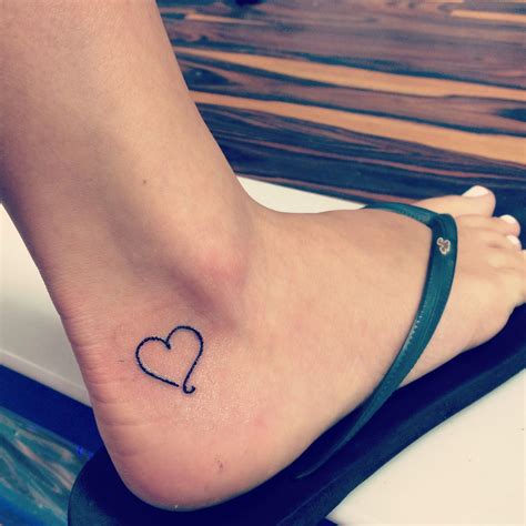 Small Heart Ankle Tattoo Heart Tattoo Ankle Ankle Tattoos For Women