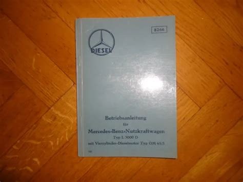 Original Mercedes Benz Lkw Betriebsanleitung Typ L