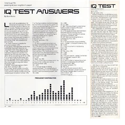 Mensa Iq Test Questions And Answers Mensa Test Iq Answers No