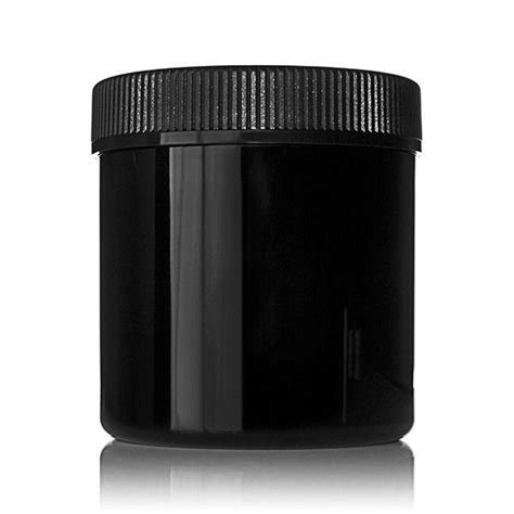 Oz Ml Black Pet Wide Mouth Straight Sided Jar Neck