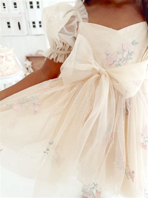 Nutcracker Champagne Girls Tulle Party Dress Special Occasion Wear