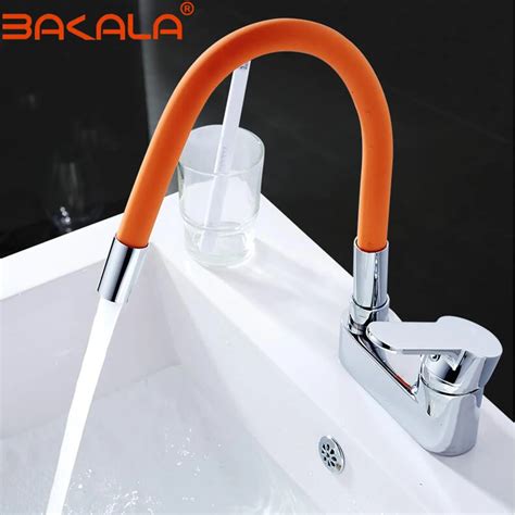 Silica Gel Nose Any Direction Rotating Bathroom Faucet Cold And Hot Water Mixer Torneira Cozinha