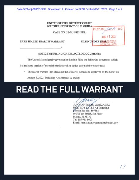 Read The Warrant Behind Fbi Search Of Trumps Mar A Lago Pbs News