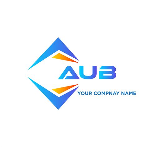 AUB abstract technology logo design on white background. AUB creative ...