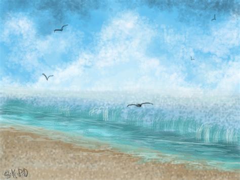 Sea Breeze ← A Landscape Speedpaint Drawing By Sketchpad Queeky