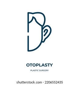 Otoplasty Icon Linear Vector Illustration Plastic Stock Vector Royalty