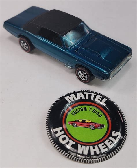 1967 Hot Wheels Redline Custom T Bird Aqua HK Black Interior Etsy