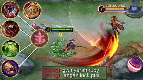 Build Ruby Exp Lane Paling Sakit Terbaru Zilong Sampe Nyerah Lawan