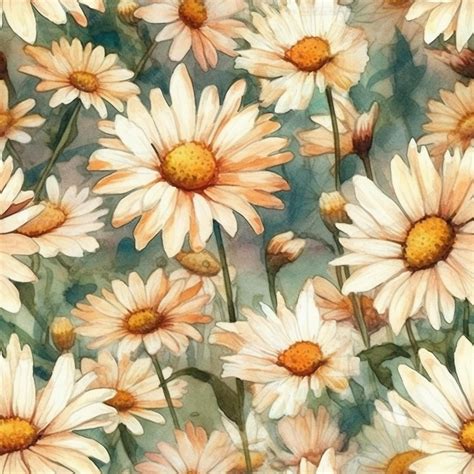 Premium Photo | White daisies on a blue background.