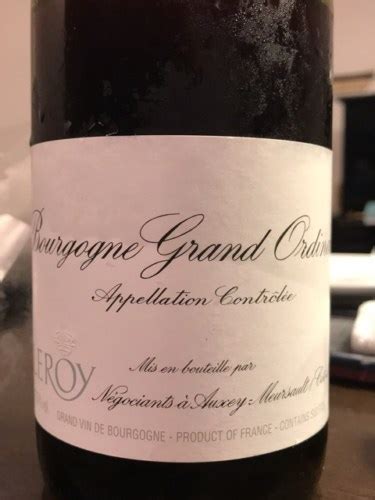 2018 Maison Leroy Bourgogne Grand Ordinaire Vivino US