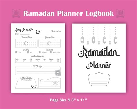 Premium Vector Ramadan Planner Logbook Kdp Planner Interior Kdp