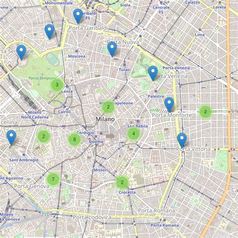 Mappa Monumenti Di Milano Lombardo Geosystems