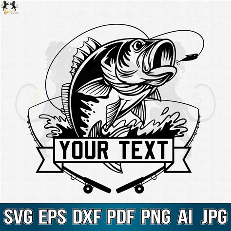 Buy Bass Fishing Rod Svg Fisherman Svg Bass Fish Svg Vector Cut File