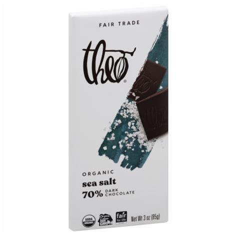 Theo Chocolate Bar Dark Seasalt Organic Oz Case Of Oz Each