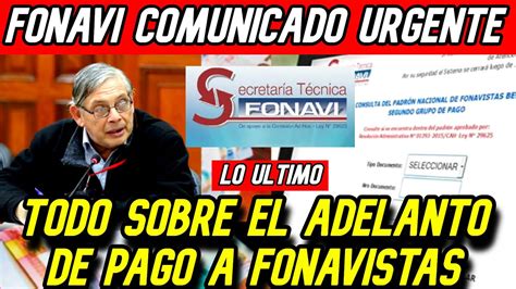 Fonavi Devolucion Lo Ultimo Sobre Adelanto De Pago A Fonavistas