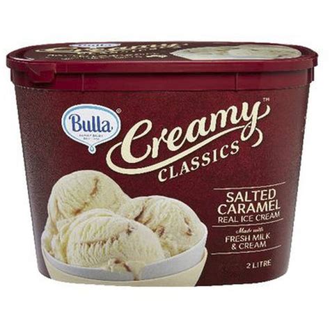 Bulla Creamy Classics Ice Cream Classic Salted Caramel L Tub Woolworths