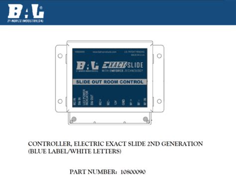 10800090 CONTROLLER ELECTRIC EXACT SLIDE G5 5 SEE PRODUCT DESCRIPTION