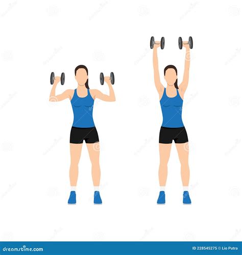 Dumbbell Overhead Shoulder Press Stock Illustrations 62 Dumbbell Overhead Shoulder Press Stock