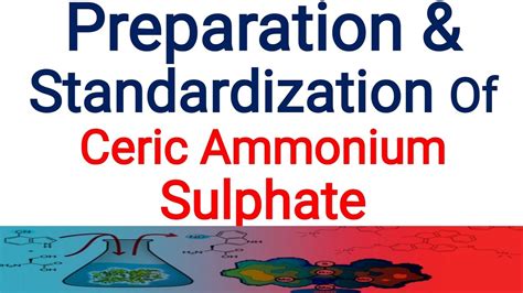 Preparation And Standardization Of Ceric Ammonium Sulphate Pa Pci